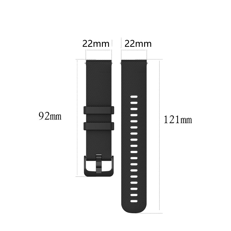 For Huawei Watch GT 2 46mm 22mm Checkered Silicone Watch Band(Grey) - Smart Wear by buy2fix | Online Shopping UK | buy2fix