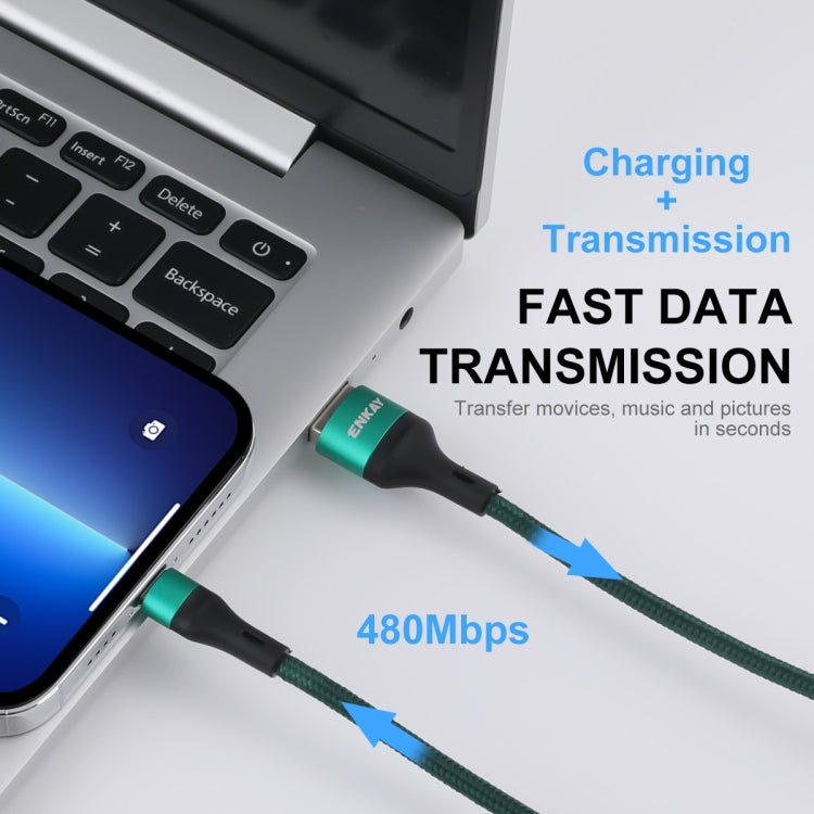 ENKAY ENK-CB118 1m USB 3.0 to 8 Pin 3A Fast Charging Sync Data Cable(Grey) - Normal Style Cable by ENKAY | Online Shopping UK | buy2fix