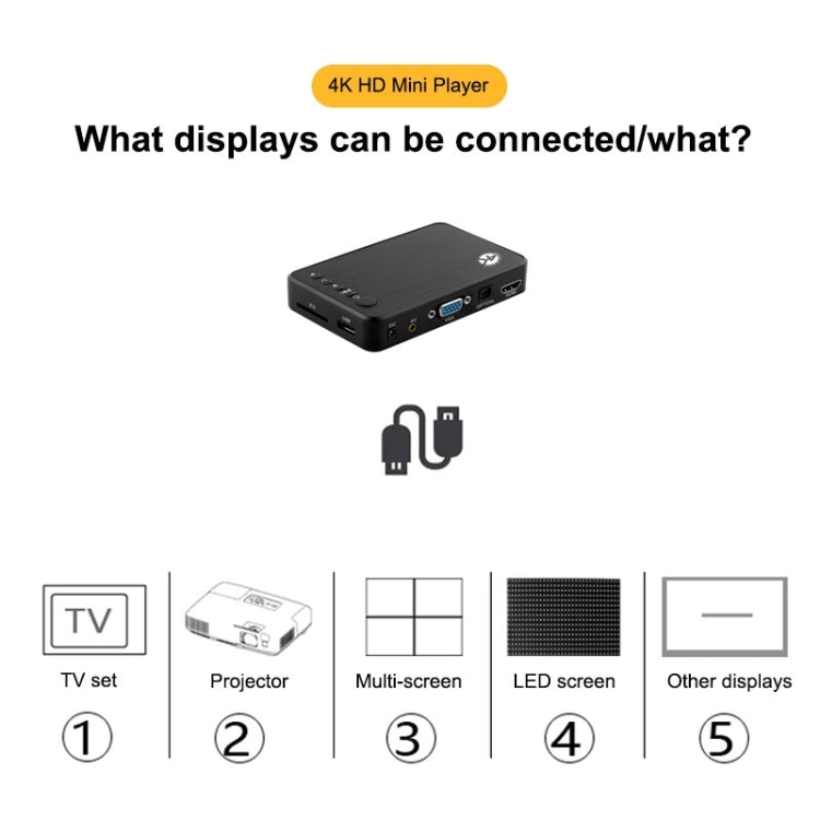 X16 4K Media Player Horizontal And Vertical Screen Video Advertising AD Player, Auto Looping Playback(UK Plug) - Consumer Electronics by buy2fix | Online Shopping UK | buy2fix