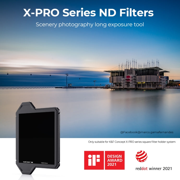 K&F CONCEPT SKU.1873 Full Color ND64 Square Filter ND Filter with Frame - Camera Accessories by K&F | Online Shopping UK | buy2fix