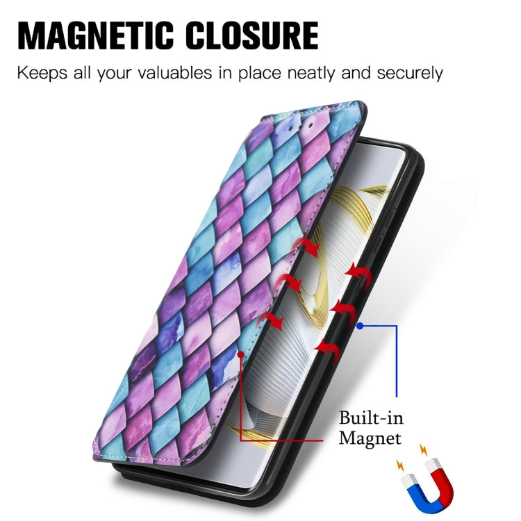 For Huawei Nova 10 CaseNeo Colorful Magnetic Leather Phone Case(Purple Scales) - Huawei Cases by buy2fix | Online Shopping UK | buy2fix