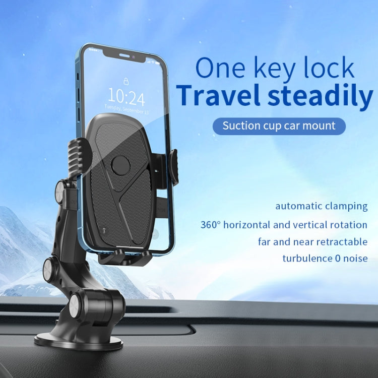 XZ3+JZ3 Suction Cup Type Car Holder Fixed Shockproof Mobile Phone Stand GPS Navigation Holder - In Car by buy2fix | Online Shopping UK | buy2fix