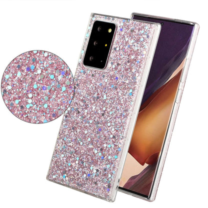 For Samsung Galaxy A03s EU Edition Glitter Sequins Epoxy TPU Phone Case(Blue) - Galaxy Phone Cases by buy2fix | Online Shopping UK | buy2fix