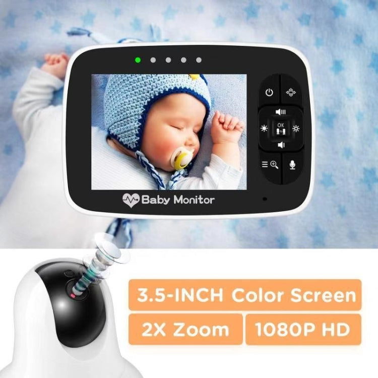 SM935 3.5 inch LCD Screen Wireless Video Baby Monitor Night Vision Two-Way Audio IP Camera(EU Plug) - Security by buy2fix | Online Shopping UK | buy2fix