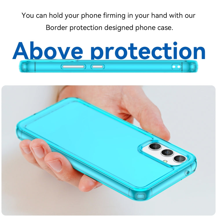 For Samsung Galaxy A34 5G Candy Series TPU Phone Case(Transparent Blue) - Galaxy Phone Cases by buy2fix | Online Shopping UK | buy2fix
