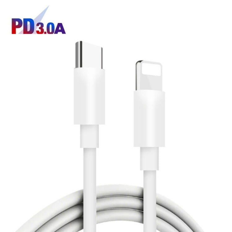 PD04 Type-C + USB Mobile Phone Charger with Type-C to 8 Pin Cable, EU Plug(White) - USB Charger by buy2fix | Online Shopping UK | buy2fix