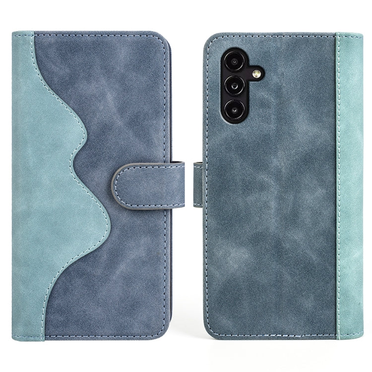 For Samsung Galaxy A14 5G Stitching Horizontal Flip Leather Phone Case(Blue) - Galaxy Phone Cases by buy2fix | Online Shopping UK | buy2fix