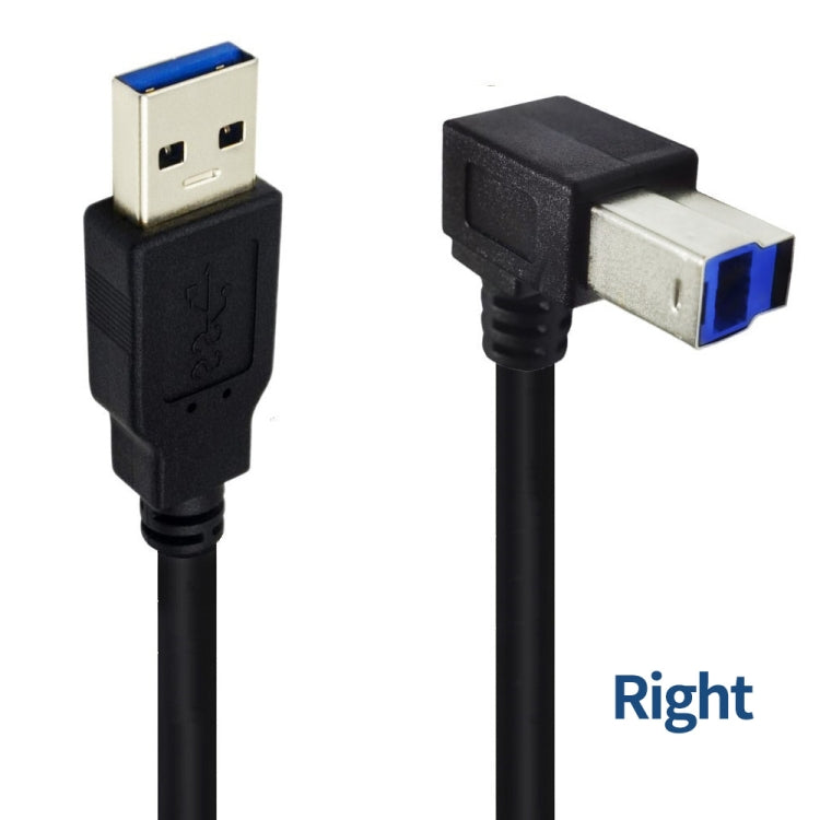 JUNSUNMAY USB 3.0 A Male to USB 3.0 B Male Adapter Cable Cord 1.6ft/0.5M for Docking Station, External Hard Drivers, Scanner, Printer and More(Right) - USB 3.0 by JUNSUNMAY | Online Shopping UK | buy2fix