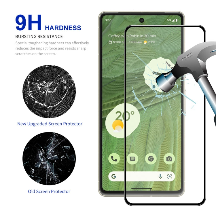 5pcs For Google Pixel 7A ENKAY Full Glue High Aluminum-silicon Tempered Glass  Film - Google Tempered Glass by ENKAY | Online Shopping UK | buy2fix