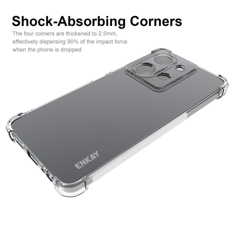 For vivo Y36 4G EU Version ENKAY Transparent TPU Shockproof Anti-slip Phone Case - vivo Cases by ENKAY | Online Shopping UK | buy2fix