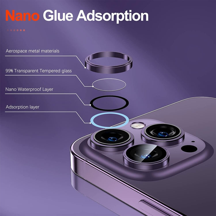 For iPhone 15 Pro / 15 Pro Max ENKAY AR Anti-reflection Camera Lens Glass Full Film(Grey) - iPhone 15 Pro Max Tempered Glass by ENKAY | Online Shopping UK | buy2fix