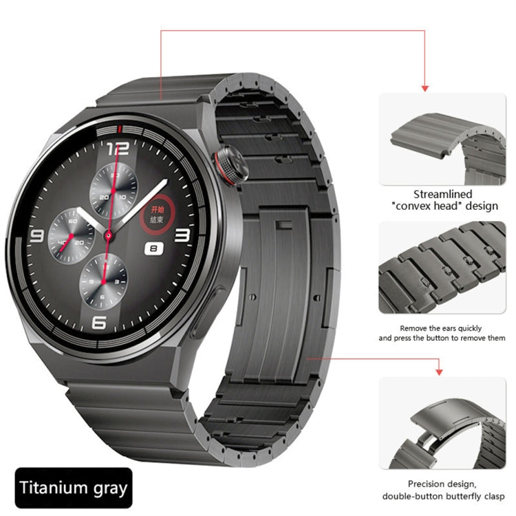 For Huawei Watch GT2 46mm Titanium Alloy Quick Release Watch Band(Gray) - Watch Bands by buy2fix | Online Shopping UK | buy2fix