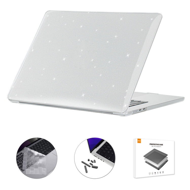 For MacBook Air 15.3 A2941 ENKAY EU Version 3 in 1 Bling Crystal Protective Case with TPU Keyboard Film & Anti-dust Plugs(Transparent) - MacBook Air Cases by ENKAY | Online Shopping UK | buy2fix