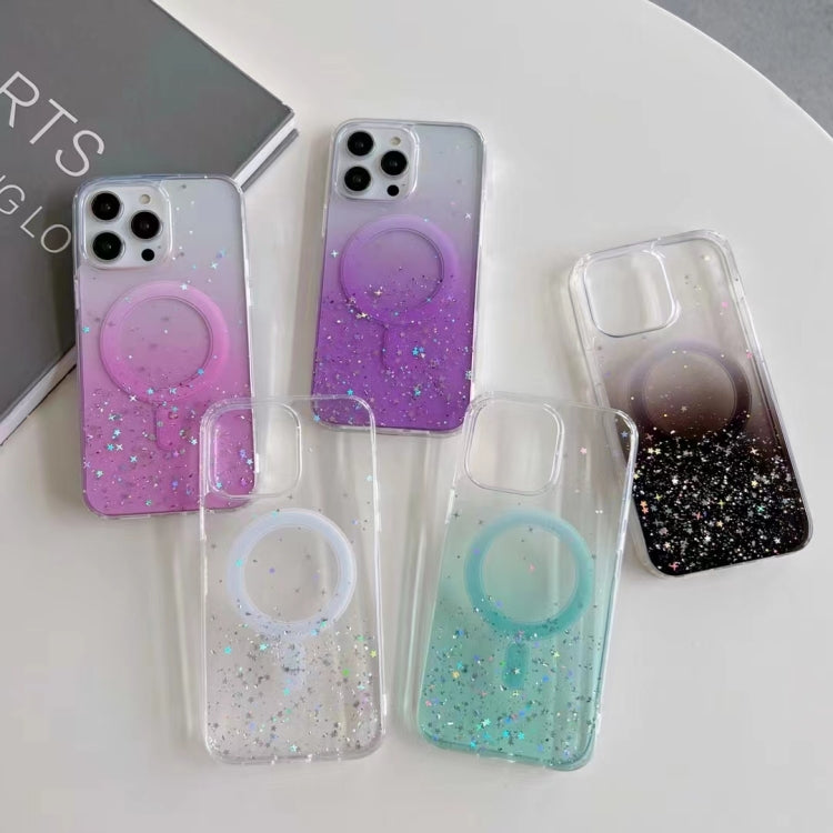 For iPhone 15 Pro Max MagSafe Glitter Hybrid Clear TPU Phone Case(Pink) - iPhone 15 Pro Max Cases by buy2fix | Online Shopping UK | buy2fix