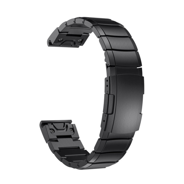 For Garmin Fenix 7 22mm Titanium Alloy Quick Release Watch Band(Black) - Watch Bands by buy2fix | Online Shopping UK | buy2fix