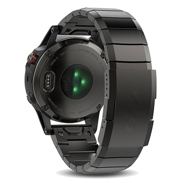 For Garmin Instinct 2X Solar 26mm Titanium Alloy Quick Release Watch Band(Black) - Watch Bands by buy2fix | Online Shopping UK | buy2fix