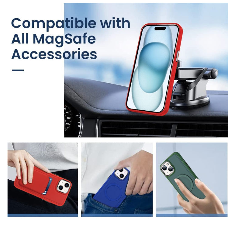 For iPhone 15 Pro Max Imitation Liquid Skin Feel Plating Magsafe Phone Case(Blue) - iPhone 15 Pro Max Cases by buy2fix | Online Shopping UK | buy2fix