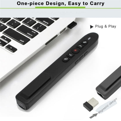 T5-H-A With Volume Control Laser Pointer 2.4G Wireless Presenter Remote Office Presentation -  by buy2fix | Online Shopping UK | buy2fix