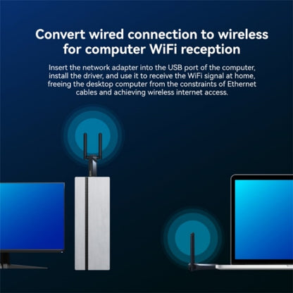 LB-LINK WDN1300H Dual Band 1300M USB Wireless Network Card Dual Antenna WiFi Receiver - USB Network Adapter by LB-LINK | Online Shopping UK | buy2fix