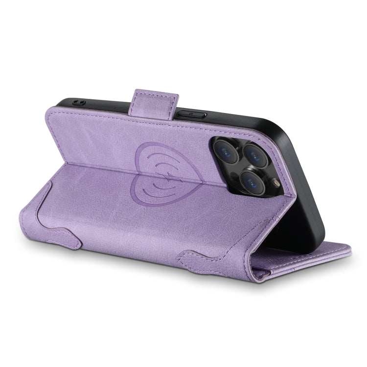 For iPhone 15 SUTENI J07 Multifunctional Horizontal Flip Magsafe Leather Phone Case(Purple) - iPhone 15 Cases by Suteni | Online Shopping UK | buy2fix