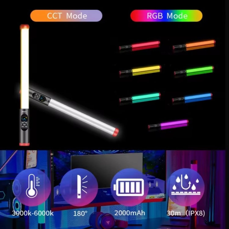 JMARY FM-128RGB Handheld LED Fill Light Outdoor Photography Light Waterproof RGB Light Stick -  by Jmary | Online Shopping UK | buy2fix