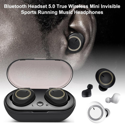 TWS-A1 TWS Bluetooth 5.0 Mini Invisible Sports Music Earphone with Charging Box & Microphone (White) - TWS Earphone by buy2fix | Online Shopping UK | buy2fix