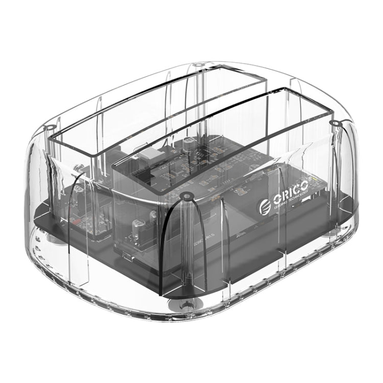 ORICO 6239U3 3.5/2.5inch 2 Bay Transparent USB3.0 Ordinary Reading & Writing Hard Drive Dock - HDD Enclosure by ORICO | Online Shopping UK | buy2fix