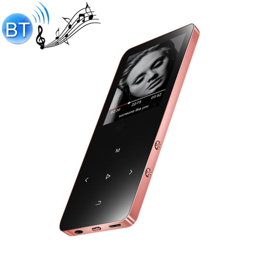 X2 1.8 inch Touch Screen Metal Bluetooth MP3 MP4 Hifi Sound Music Player 8GB(Rose Gold) - Consumer Electronics by buy2fix | Online Shopping UK | buy2fix