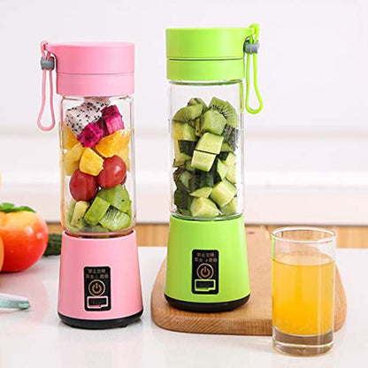 USB Rechargeable Electric Automatic Vegetable Fruit Citrus Orange Juice Maker Cup Mixer Bottle (380ML)(4 Blades Purple) - Home & Garden by buy2fix | Online Shopping UK | buy2fix