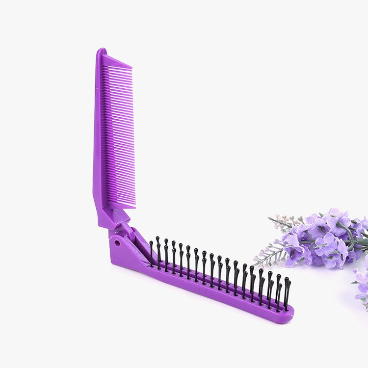 Portable Travel Folding Comb Anti-static Massage Comb(Purple) - Hair Trimmer by buy2fix | Online Shopping UK | buy2fix