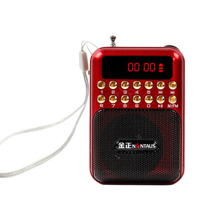 Portable Rechargeable FM Radio Receiver Speaker, Support USB / TF Card / Music MP3 Player(Red) - Radio Player by buy2fix | Online Shopping UK | buy2fix