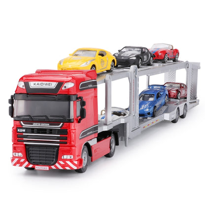 Alloy 1:50 Double-Deck Car Transporter Truck Diecast  Vehicle Model Toy(Blue) - Model Toys by buy2fix | Online Shopping UK | buy2fix