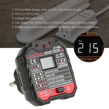 HT106 Socket Testers Voltage Test Detector Ground Line Neutral Line Live Line Leakage Electroscope(UK Plug) - Consumer Electronics by buy2fix | Online Shopping UK | buy2fix