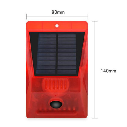 129dB Solar Alarm Light Human Body Induction Remote Control Alarm Farm Anti-theft Drive Object Sound and Light Alarm Light, Style:N911C English - Security by buy2fix | Online Shopping UK | buy2fix