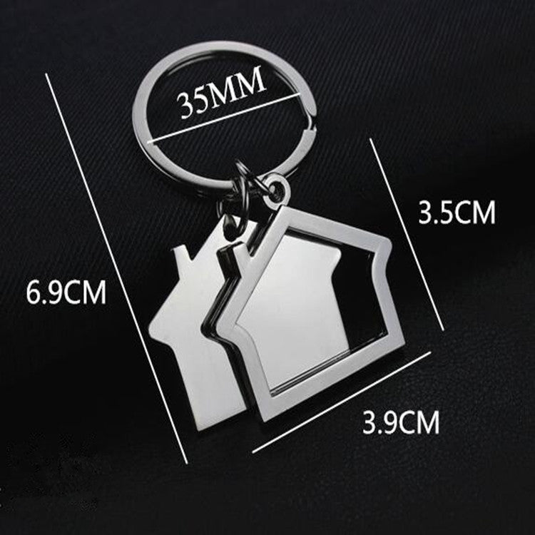 2 PCS Creative House Keychain Cottage Small Gift Pendant - In Car by buy2fix | Online Shopping UK | buy2fix