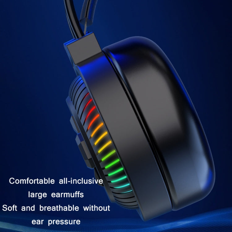 PANTSAN PSH-400 USB Computer Head-Mounted Luminous RGB Wired Headset, Specification:3.5mm Pink - Multimedia Headset by PANTSAN | Online Shopping UK | buy2fix