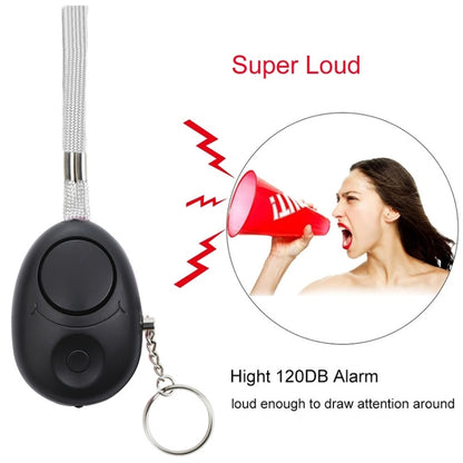 120dB Key Anti-lost Alarm Anti-wolf Alarm with LED Light(Black) - Security by buy2fix | Online Shopping UK | buy2fix