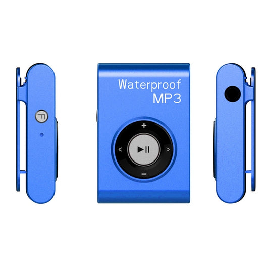 C26 IPX8 Waterproof Swimming Diving Sports MP3 Music Player with Clip & Earphone, Support FM, Memory:4GB(Blue) - Consumer Electronics by buy2fix | Online Shopping UK | buy2fix