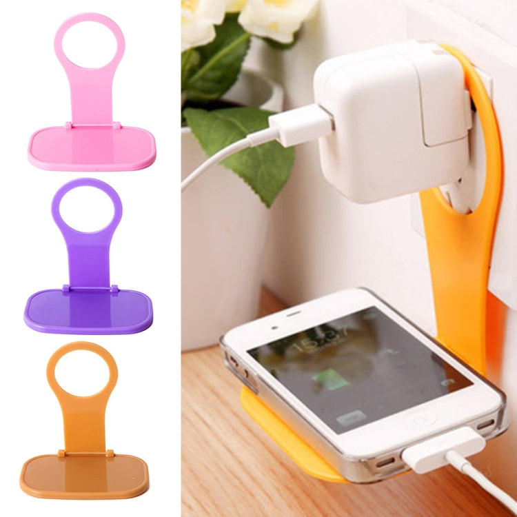 5 PCS Creative Collapsible Plastic Mobile Phone Charging Stand Portable Mobile Phone Charging Companion, Random Color Delivery - Desktop Holder by buy2fix | Online Shopping UK | buy2fix