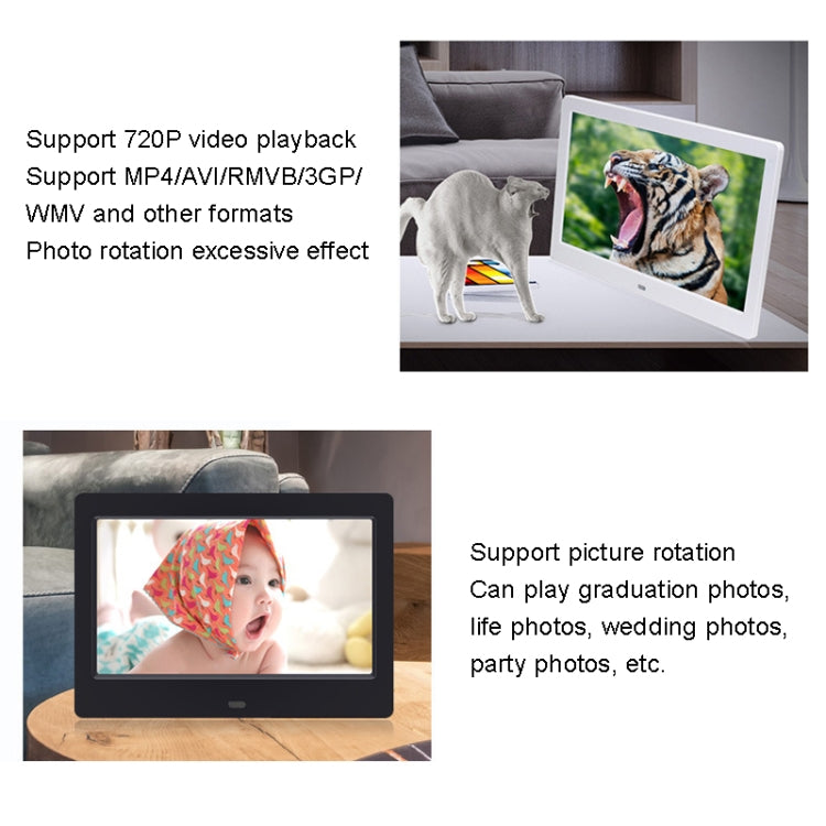 DPF-706 7 inch Digital Photo Frame LED Wall Mounted Advertising Machine, Plug:US Plug(Black) - 1.5-7.0 inch by buy2fix | Online Shopping UK | buy2fix