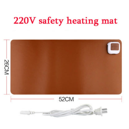 220V Electric Hot Plate Writing Desk Warm Table Mat Blanket Office Mouse Heating Warm Computer Hand Warmer Desktop Heating Plate, Color:Brown Small Size, CN Plug - Mouse Pads by buy2fix | Online Shopping UK | buy2fix