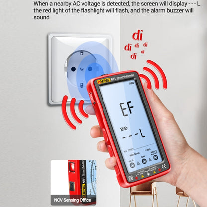 ANENG 681 LCD Digital Display Screen Smart Automatic Range Rechargeable Multimeter(Red) - Digital Multimeter by ANENG | Online Shopping UK | buy2fix
