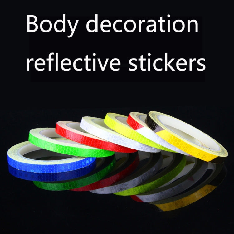 10 Rolls Bicycle Mountain Bike Motorcycle Sticker Car Contour Reflective Sticker Night Riding Reflective Sticker 1 x 800cm(Black Orange) - Decorative Accessories by buy2fix | Online Shopping UK | buy2fix