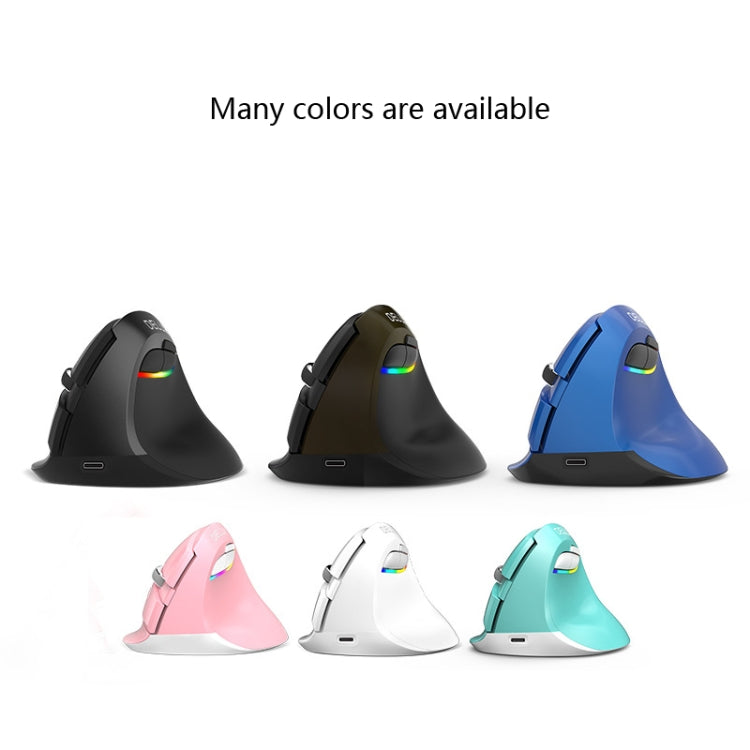 DELUX M618Mini Colorful Wireless Luminous Vertical Mouse Bluetooth Rechargeable Vertical Mouse(Mint Green) - Wireless Mice by DELUX | Online Shopping UK | buy2fix