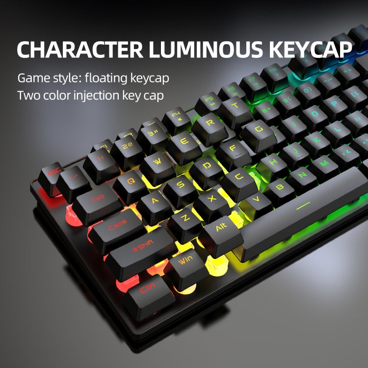 ZIYOULANG T3 Wireless Charging Gaming Lighted Keyboard and Mouse Set(Black Rainbow Light) - Wireless Keyboard by ZIYOULANG | Online Shopping UK | buy2fix