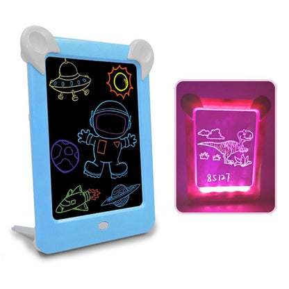 LED Luminous Drawing Board Electronic Fluorescent Writing Board Children Light Painting Message Board(Blue) -  by buy2fix | Online Shopping UK | buy2fix