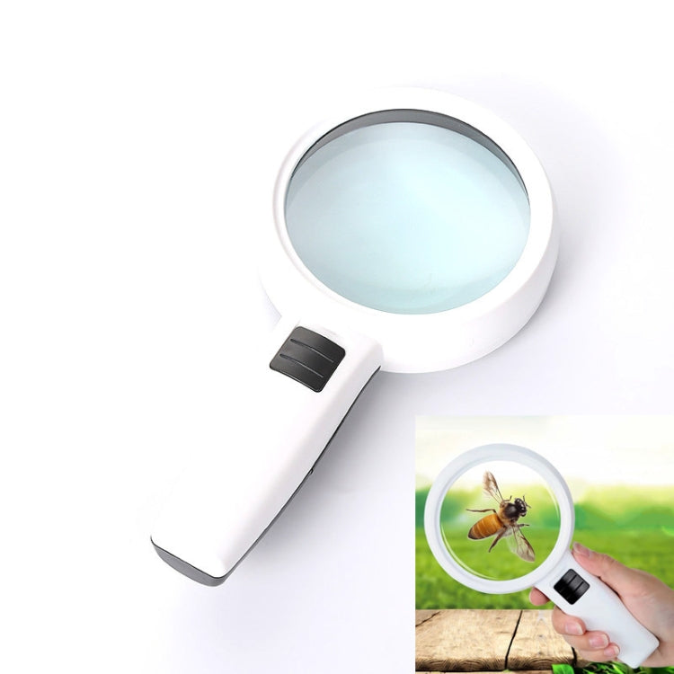 Handheld High-definition Lens with LED Light Reading and Maintenance Magnifying Glass for the Elderly, Style:110mm 30 Times Double Lens - Consumer Electronics by buy2fix | Online Shopping UK | buy2fix