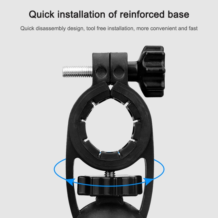 Electric Bicycle Mobile Phone Holder Can Be Rotated 360-degree Mobile Phone Holder Four-way Adjustment Bracket for Motorcycle, Style:Handlebars(Yellow) - Holders by buy2fix | Online Shopping UK | buy2fix