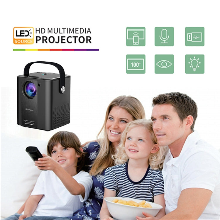 C500 Portable Mini LED Home HD Projector, Style:Same Screen Version(Black) - Consumer Electronics by buy2fix | Online Shopping UK | buy2fix