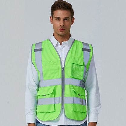 Multi-pockets Safety Vest Reflective Workwear Clothing, Size:L-Chest 118cm(Green) - Reflective Safety Clothing by buy2fix | Online Shopping UK | buy2fix